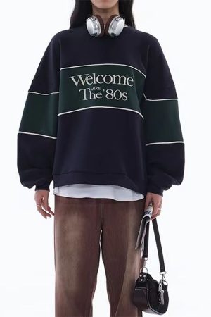 Cute Everyday Outfits, Outfit Inspo Casual Welcome The 80's Sweatshirt