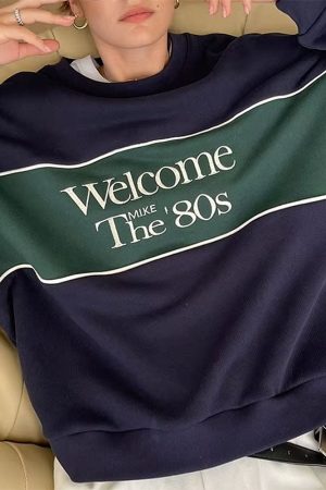 Cute Everyday Outfits, Outfit Inspo Casual Welcome The 80's Sweatshirt
