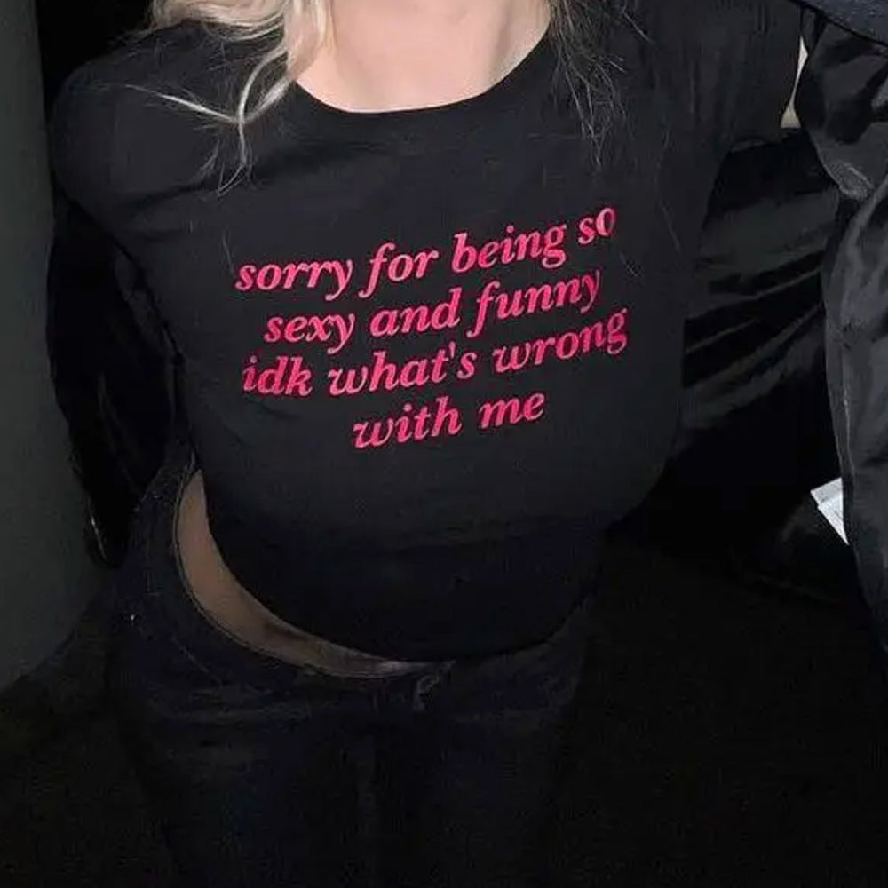 Cute Everyday Outfits, Outfit Inspo Casual What’s Wrong With Me Baby Tee Cute Everyday Outfits, Outfit Inspo Casual What’s Wrong With Me Baby Tee