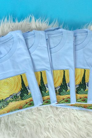 Cute Everyday Outfits, Outfit Inspo Casual Wheat Field with Cypresses Tee