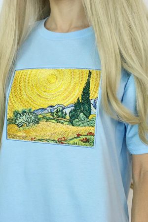 Cute Everyday Outfits, Outfit Inspo Casual Wheat Field with Cypresses Tee