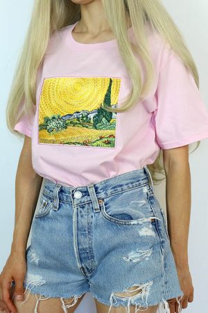 Cute Everyday Outfits, Outfit Inspo Casual Wheat Field with Cypresses Tee