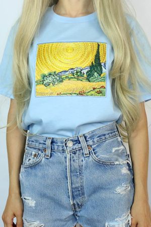 Cute Everyday Outfits, Outfit Inspo Casual Wheat Field with Cypresses Tee
