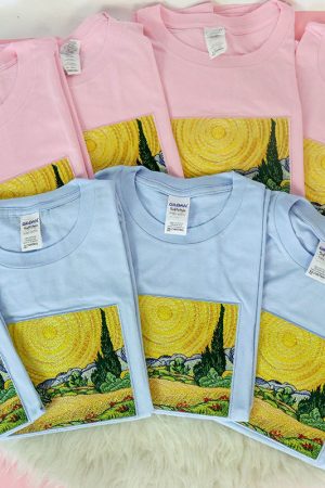 Cute Everyday Outfits, Outfit Inspo Casual Wheat Field with Cypresses Tee