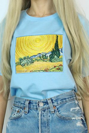 Cute Everyday Outfits, Outfit Inspo Casual Wheat Field with Cypresses Tee