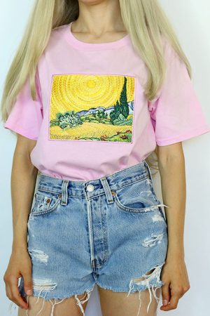 Cute Everyday Outfits, Outfit Inspo Casual Wheat Field with Cypresses Tee