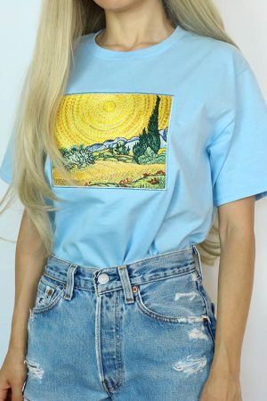 Cute Everyday Outfits, Outfit Inspo Casual Wheat Field with Cypresses Tee