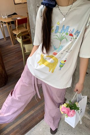 Cute Everyday Outfits, Outfit Inspo Casual Whimsical Doodle Graphic Tee