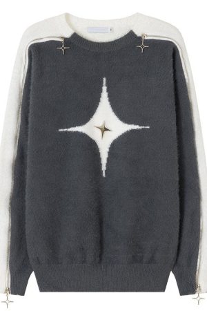 Cute Everyday Outfits, Outfit Inspo Casual White Star Open-Shoulder Sweater