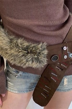Cute Everyday Outfits, Outfit Inspo Casual Wild West Fur Statement Belt