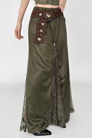 Cute Everyday Outfits, Outfit Inspo Casual Woodland Dreams Lace-Slit Maxi Skirt