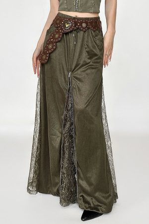 Cute Everyday Outfits, Outfit Inspo Casual Woodland Dreams Lace-Slit Maxi Skirt