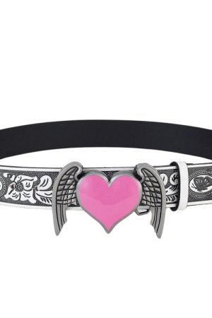 Cute Everyday Outfits, Outfit Inspo Casual Y2K Aesthetic Angel Wings Heart Belt
