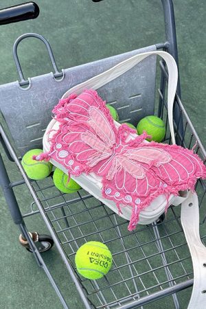 Cute Everyday Outfits, Outfit Inspo Casual Y2K Aesthetic Butterfly Denim Handbag