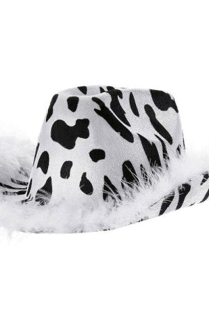 Cute Everyday Outfits, Outfit Inspo Casual Y2K Aesthetic Cow Print Hat