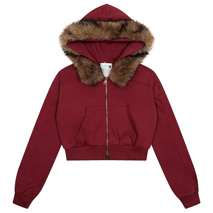 Cute Everyday Outfits, Outfit Inspo Casual Y2K Aesthetic Cropped Fur Hoodie Cute Everyday Outfits, Outfit Inspo Casual Y2K Aesthetic Cropped Fur Hoodie