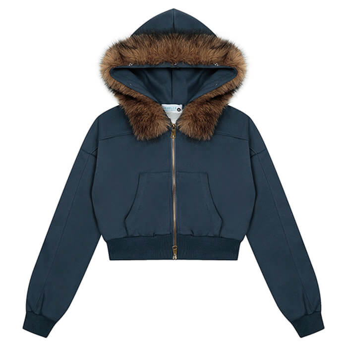Cute Everyday Outfits, Outfit Inspo Casual Y2K Aesthetic Cropped Fur Hoodie Cute Everyday Outfits, Outfit Inspo Casual Y2K Aesthetic Cropped Fur Hoodie