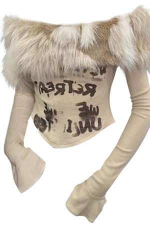 Cute Everyday Outfits, Outfit Inspo Casual Y2K Aesthetic Fur Top