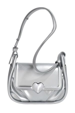 Cute Everyday Outfits, Outfit Inspo Casual Y2K Aesthetic Heart Bag