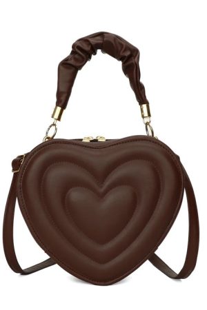 Cute Everyday Outfits, Outfit Inspo Casual Y2K Aesthetic Heart-Shaped Bag