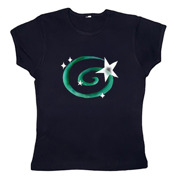 Cute Everyday Outfits, Outfit Inspo Casual Y2K Aesthetic Star Cropped Tee Cute Everyday Outfits, Outfit Inspo Casual Y2K Aesthetic Star Cropped Tee