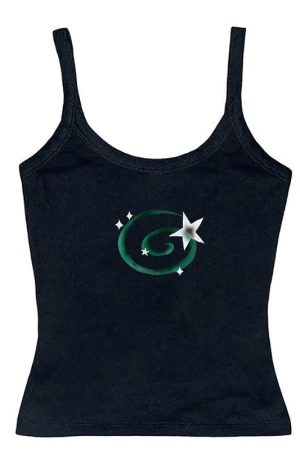 Cute Everyday Outfits, Outfit Inspo Casual Y2K Aesthetic Star Tank Top