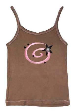 Cute Everyday Outfits, Outfit Inspo Casual Y2K Aesthetic Star Tank Top