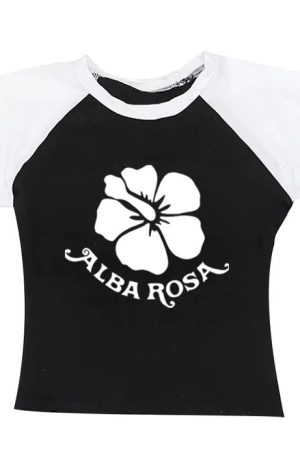 Cute Everyday Outfits, Outfit Inspo Casual Y2K Alba Rosa Baby Tee