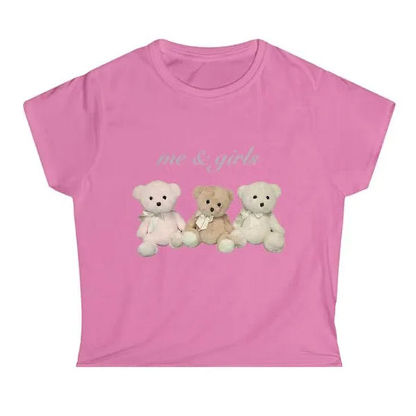 Cute Everyday Outfits, Outfit Inspo Casual Y2K Bears Print Crop Top