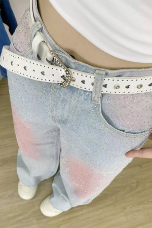 Cute Everyday Outfits, Outfit Inspo Casual Y2K Blush Glitter Jeans