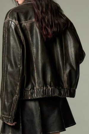 Cute Everyday Outfits, Outfit Inspo Casual Y2K Bow Motorcycle Jacket