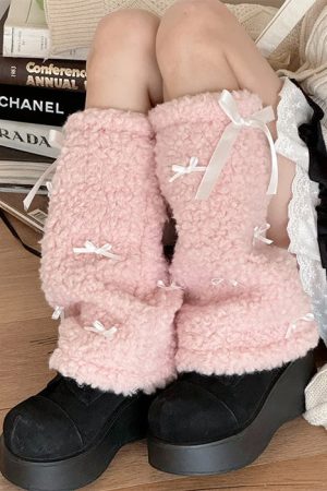 Cute Everyday Outfits, Outfit Inspo Casual Y2K Bows Leg Warmers