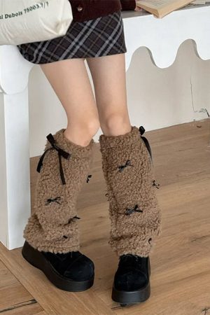 Cute Everyday Outfits, Outfit Inspo Casual Y2K Bows Leg Warmers