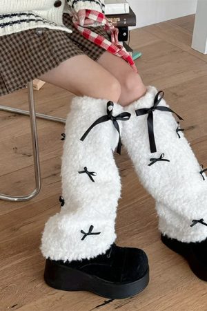 Cute Everyday Outfits, Outfit Inspo Casual Y2K Bows Leg Warmers