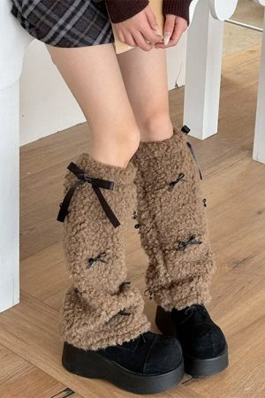 Cute Everyday Outfits, Outfit Inspo Casual Y2K Bows Leg Warmers