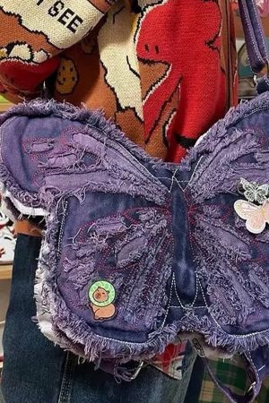 Cute Everyday Outfits, Outfit Inspo Casual Y2K Butterfly Shoulder Bag