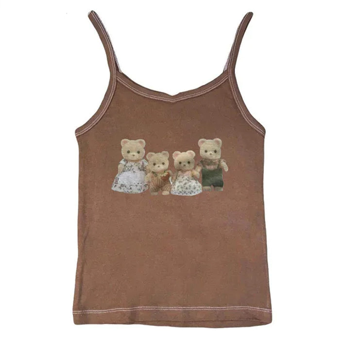 Cute Everyday Outfits, Outfit Inspo Casual Y2K Cute Bears Tank Top Cute Everyday Outfits, Outfit Inspo Casual Y2K Cute Bears Tank Top