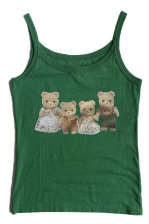 Cute Everyday Outfits, Outfit Inspo Casual Y2K Cute Bears Tank Top