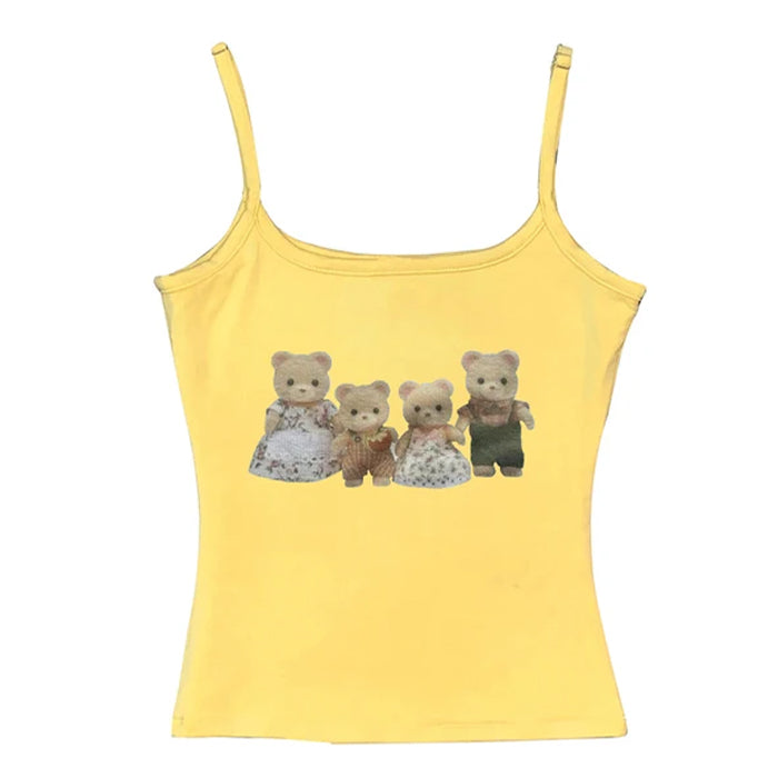 Cute Everyday Outfits, Outfit Inspo Casual Y2K Cute Bears Tank Top Cute Everyday Outfits, Outfit Inspo Casual Y2K Cute Bears Tank Top