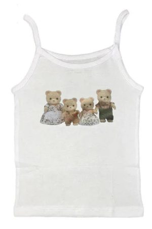 Cute Everyday Outfits, Outfit Inspo Casual Y2K Cute Bears Tank Top