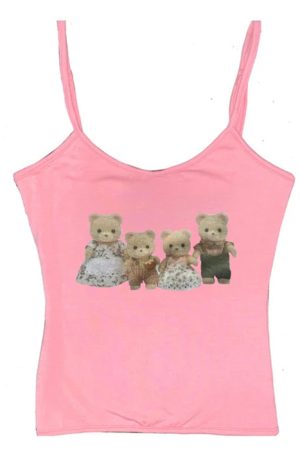 Cute Everyday Outfits, Outfit Inspo Casual Y2K Cute Bears Tank Top