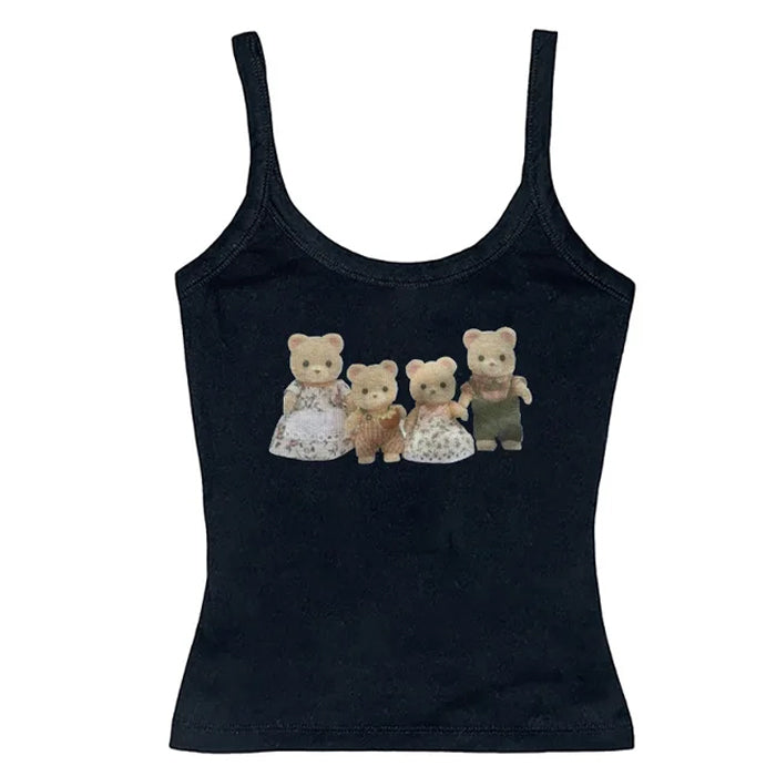 Cute Everyday Outfits, Outfit Inspo Casual Y2K Cute Bears Tank Top Cute Everyday Outfits, Outfit Inspo Casual Y2K Cute Bears Tank Top