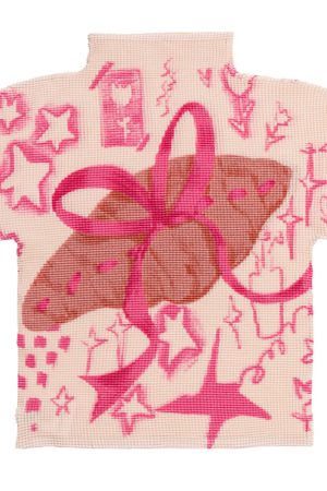 Cute Everyday Outfits, Outfit Inspo Casual Y2K Cutecore Croissant Bow Top