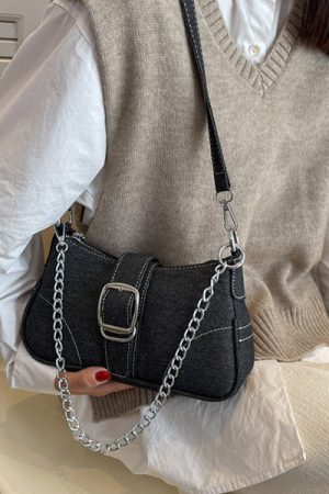 Cute Everyday Outfits, Outfit Inspo Casual Y2K Denim Baguette Bag