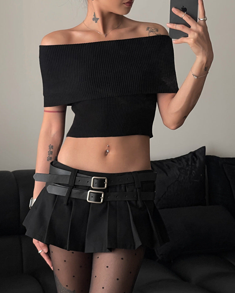 Cute Everyday Outfits, Outfit Inspo Casual Y2K Double-Belt Extreme Micro Skirt Cute Everyday Outfits, Outfit Inspo Casual Y2K Double-Belt Extreme Micro Skirt