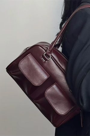 Cute Everyday Outfits, Outfit Inspo Casual Y2K Double Pocket Shoulder Bag