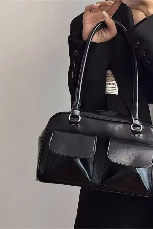 Cute Everyday Outfits, Outfit Inspo Casual Y2K Double Pocket Shoulder Bag