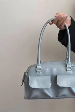 Cute Everyday Outfits, Outfit Inspo Casual Y2K Double Pocket Shoulder Bag