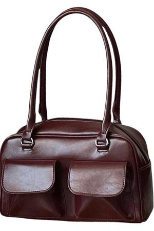 Cute Everyday Outfits, Outfit Inspo Casual Y2K Double Pocket Shoulder Bag