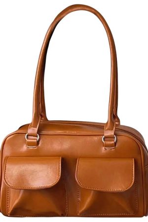 Cute Everyday Outfits, Outfit Inspo Casual Y2K Double Pocket Shoulder Bag